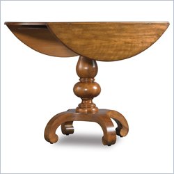 Hooker Furniture Heritage Manor Round Drop Leaf Pedestal Table in Cherry