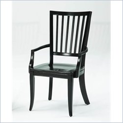 Hooker Furniture Legends Black Rakeback Arm Chair in Pine and Red Birch