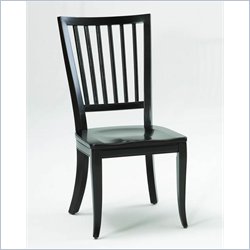 Hooker Furniture Legends Black Rakeback Side Chair in Pine and Red Birch