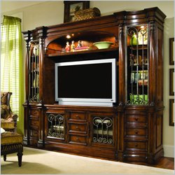 Hooker Furniture Pomona Entertainment Console in Distressed Dark Brown Finish Best Price