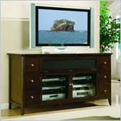 Hooker Furniture Fallston Entertainment Console in Dark Wood Finish