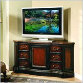 Hooker Furniture Preston Ridge Corner Entertainment Console in Black Rub-Through Finish