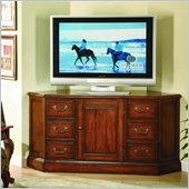 Hooker Furniture Waverly Place Corner Entertainment Console in Medium Brown Finish