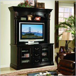 Hooker Furniture Villa Siena Entertainment Console with Hutch in Black Finish Best Price