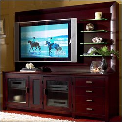 Hooker Furniture Mirabel Entertainment Console with Hutch in Rich Espresso Finish