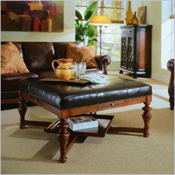 Hooker Furniture Seven Seas Square Leather Cocktail Ottoman Best Price