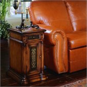 Hooker Furniture Seven Seas Leather Top Chairside End Table