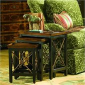 Hooker Furniture Seven Seas Nest of Three Tables w/ Medallion Motif