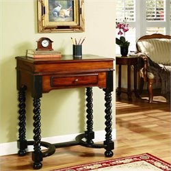 Hooker Furniture Jacobean Twist Leg Flip Top Writing Desk in Black Finish