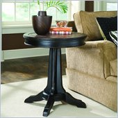 Hooker Furniture Seven Seas Round Leather Top Pedestal Accent Table 