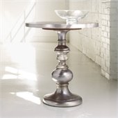 Hooker Furniture Melange Round Kenmar Pedestal Table in Faux Zinc