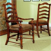 Hooker Furniture Waverly Place Ladderback Arm Chair in Cherry 