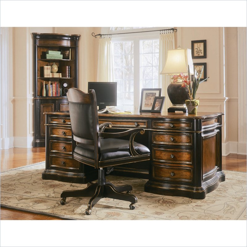 Hooker Furniture Preston Ridge Parquet Top Executive Desk