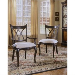 Hooker Furniture Preston Ridge Double X Back Arm Chair with Cushion
