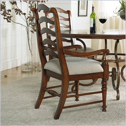 Hooker Furniture Waverly Place Ladderback Arm Chair in Beige