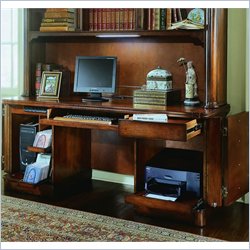 Hooker Furniture Wynterhall Computer Credenza in Warm Brown Finish
