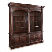 Hooker Furniture New Castle II Double Bookcase Hutch in Warm Brown