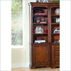 Hooker Furniture Brookhaven Left Bookcase in Clear Cherry