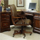 Hooker Furniture Brookhaven Desk Chair in Medium Clear Cherry