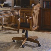 Hooker Furniture Brookhaven Tilt Swivel Chair in Medium Clear Cherry
