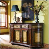 Hooker Furniture Glenhill Two-Tone Four-Door/Four-Drawer Shaped Credenza
