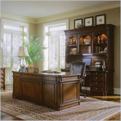 Hooker Furniture Wynterhall Executive Desk Set in Warm Brown