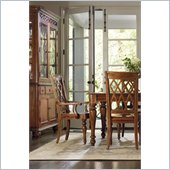 Hooker Furniture Primrose Hill Lattice Back Arm Chair in Villa Brown