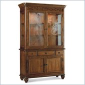 Hooker Furniture Primrose Hill Two-Door China Hutch in Villa Brown
