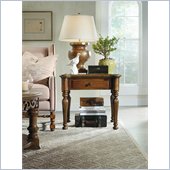 Hooker Furniture Primrose Hill One-Drawer Lamp Table in Villa Brown