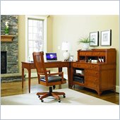 Hooker Furniture Abbott Place 4 Piece Office Set in Natural Cherry