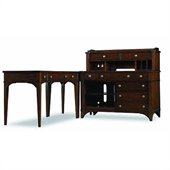 Hooker Furniture Abbott Place 4 Piece Office Set in Warm Cherry