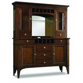 Hooker Furniture Abbott Place Buffet and Hutch in Warm Cherry Finish