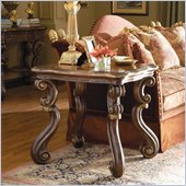 Hooker Furniture Beladora End Table in Caramel with Gold Tipping