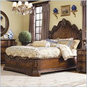Hooker Furniture Beladora Platform Bed in Caramel with Gold Tipping