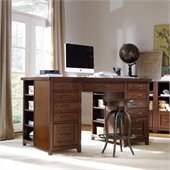 Hooker Furniture Wendover Utility Desk with 2 Drawer Pedastals