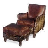 Hooker Furniture Seven Seas Club Chair with Ottoman in Ianelli Leather