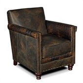 Hooker Furniture Seven Seas Club Chair in Old Saddle Fudge Leather