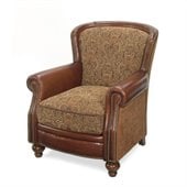 Hooker Furniture Seven Seas Club Chair in Brindisi Leather and Fabric