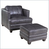 Hooker Furniture Seven Seas Chair and Ottoman in Zorro Carbon