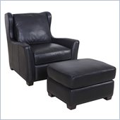 Hooker Furniture Seven Seas Chair and Ottoman in Noveau Black