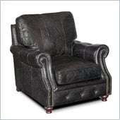 Hooker Furniture Seven Seas Stationary Chair in Old Saddle Black