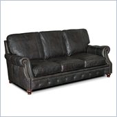 Hooker Furniture Seven Seas Stationary Sofa in Old Saddle Black