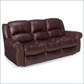 Hooker Furniture Seven Seas Sofa with 2 Recliners in Burgundy