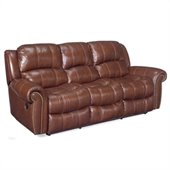 Hooker Furniture Seven Seas Sofa with 2 Recliners in Cognac