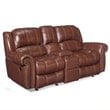 ADD TO YOUR SET: Hooker Furniture Seven Seas Reclining Sofa with Console in Cognac