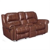Hooker Furniture Seven Seas Reclining Sofa with Console in Cognac