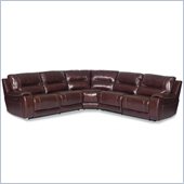 Hooker Furniture Seven Seas 5 Piece Power Sectional in Cordovan