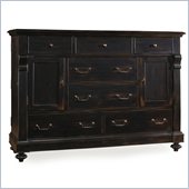 Hooker Furniture Sanctuary Two-Door Seven-Drawer Dresser in Ebony