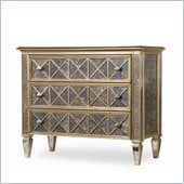 Hooker Furniture Sanctuary 3-Drawer Diamond Mirror and Gold Chest