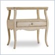 ADD TO YOUR SET: Hooker Furniture Primrose Hill One-Drawer Cabriole Night Table in Trellis White